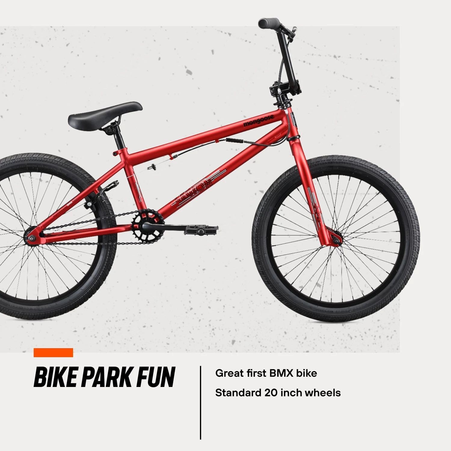 Legion Kids Freestyle Sidewalk BMX Bike, Beginner Riders, Boys and Girls, 16-20-inch Wheels, Hi-Ten Steel Frame, Micro Drive BMX Gearing