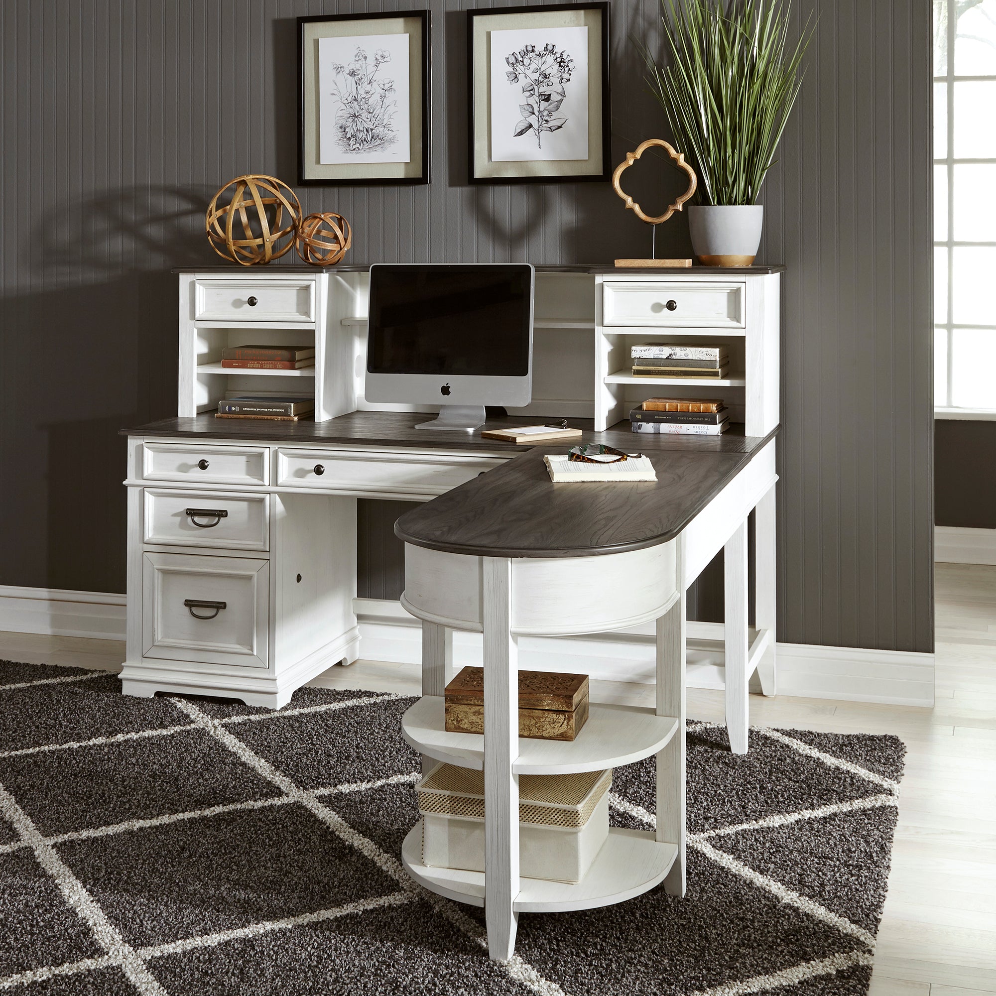Allyson Park 417-HOJ-LSD L Shaped Desk Set