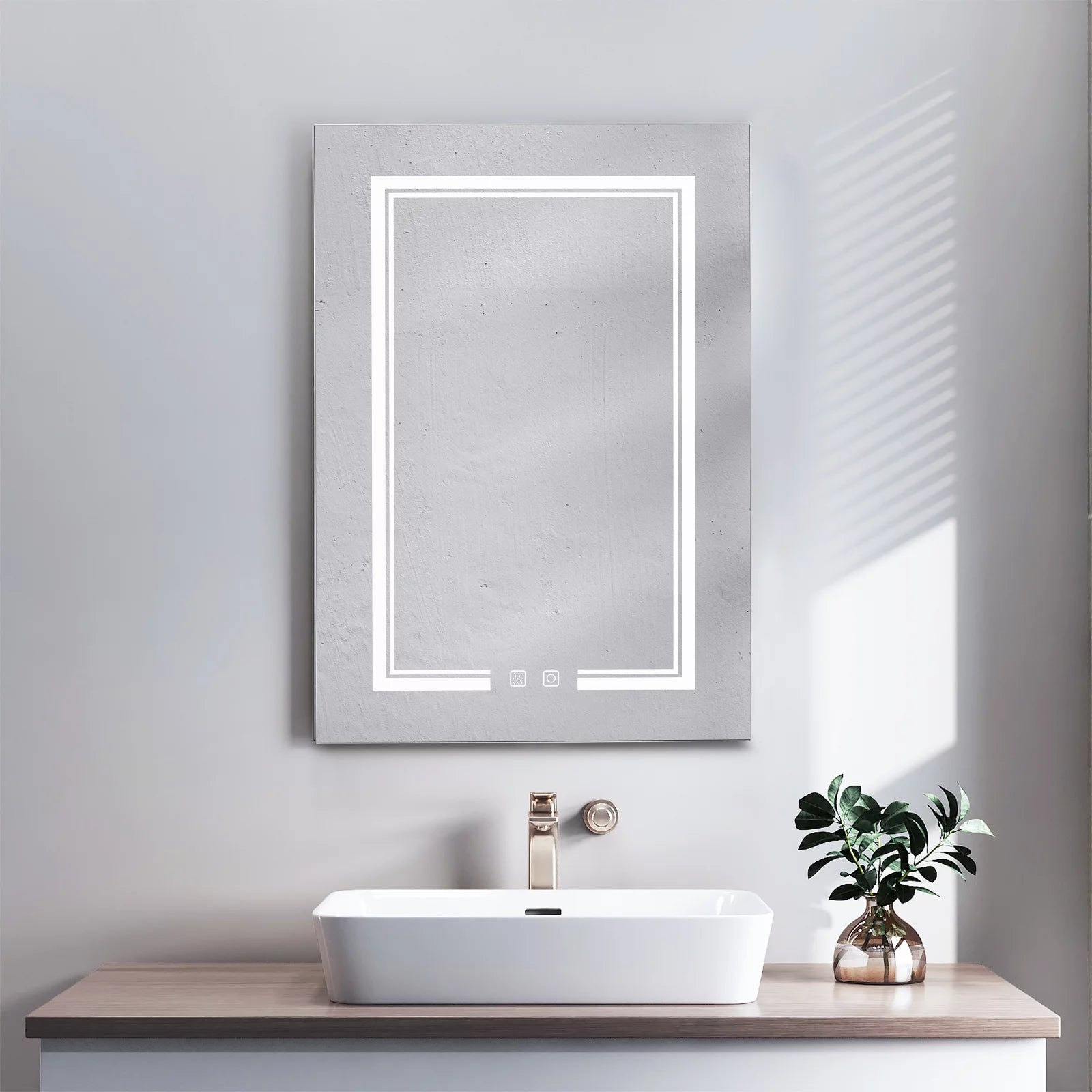 LED Bathroom Wall Cabinet with Single Door and Mirror, White Finish – Storage, Illumination, Space-saving – Ideal for Small Bathrooms