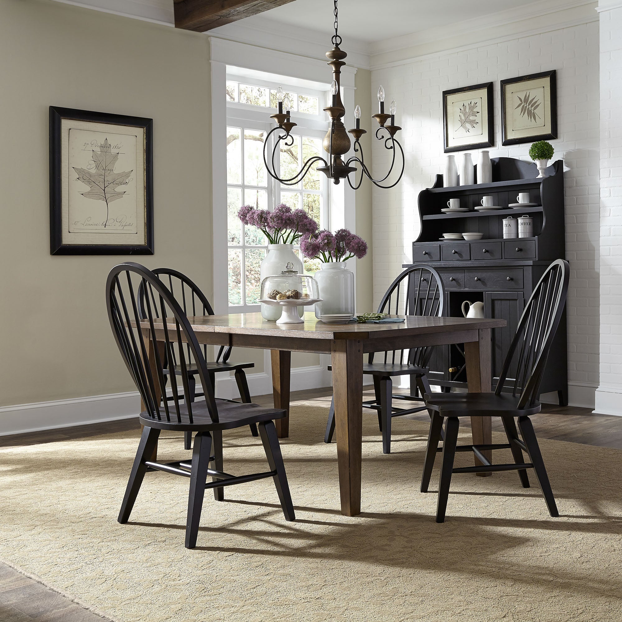 Hearthstone Ridge 482-DR-5RLS 5 Piece Rectangular Table Set