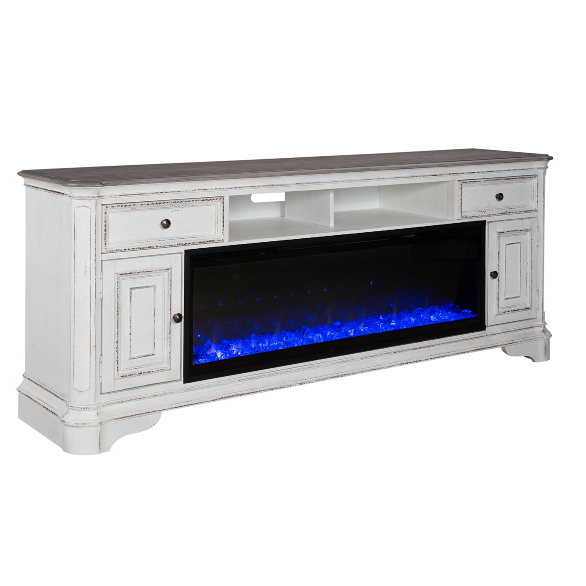 Fireplace TV Consoles FIRE-244-TV82F 82 Inch Fireplace TV Console