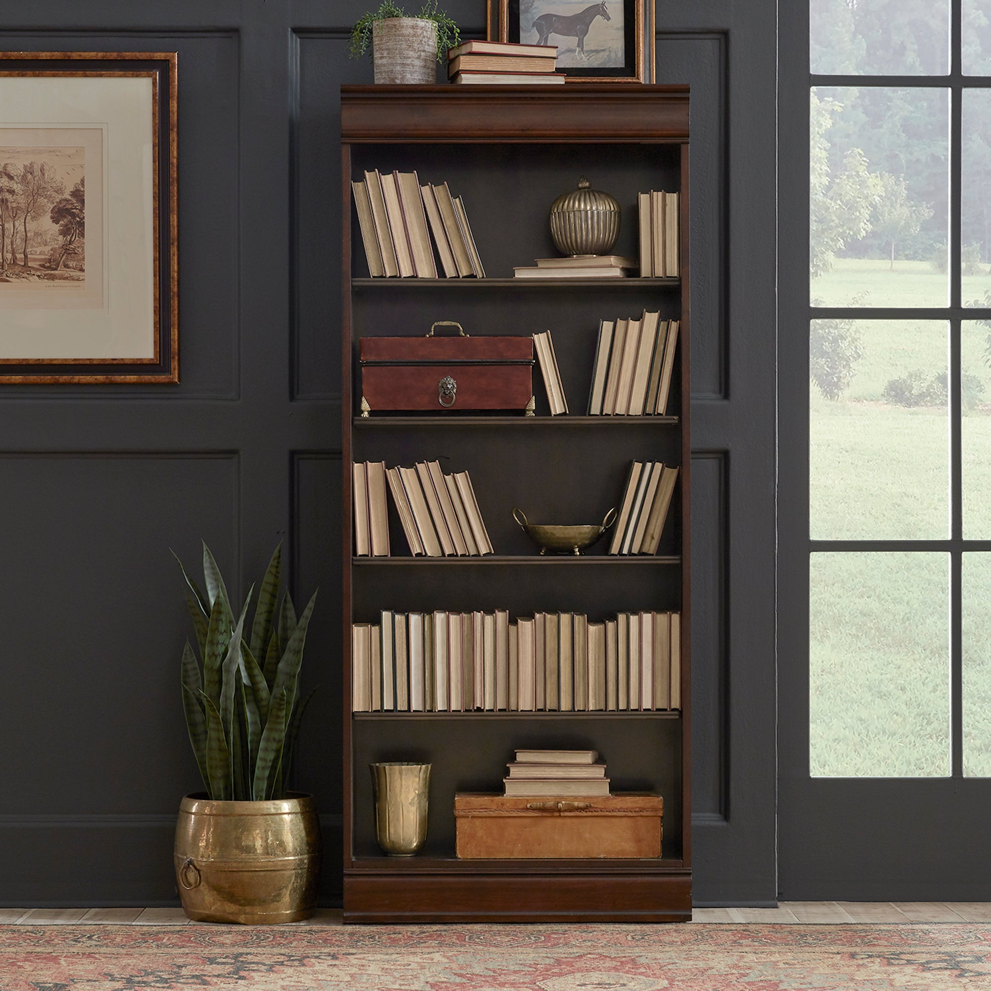 Brayton Manor 273-HO3072-RTA Jr Executive 72 Inch Bookcase (RTA)