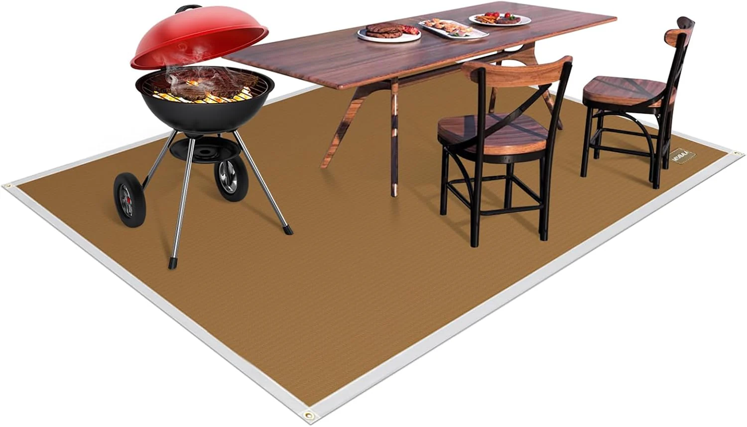 Large Grill Mat, 70×60 Inch Outdoor Deck Protector, Fireproof