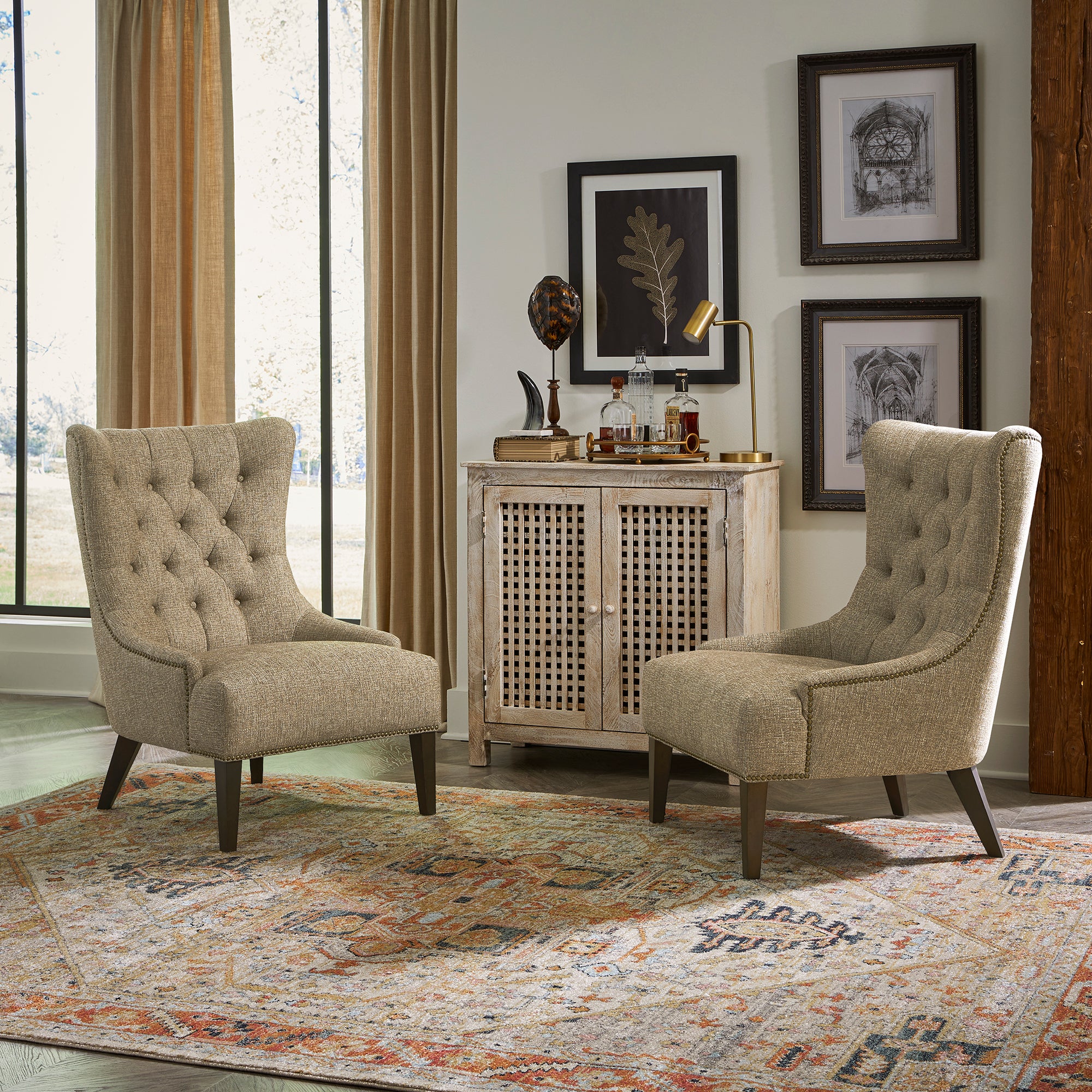 Garrison 710-ACH15-BR Upholstered Accent Chair - Cocoa