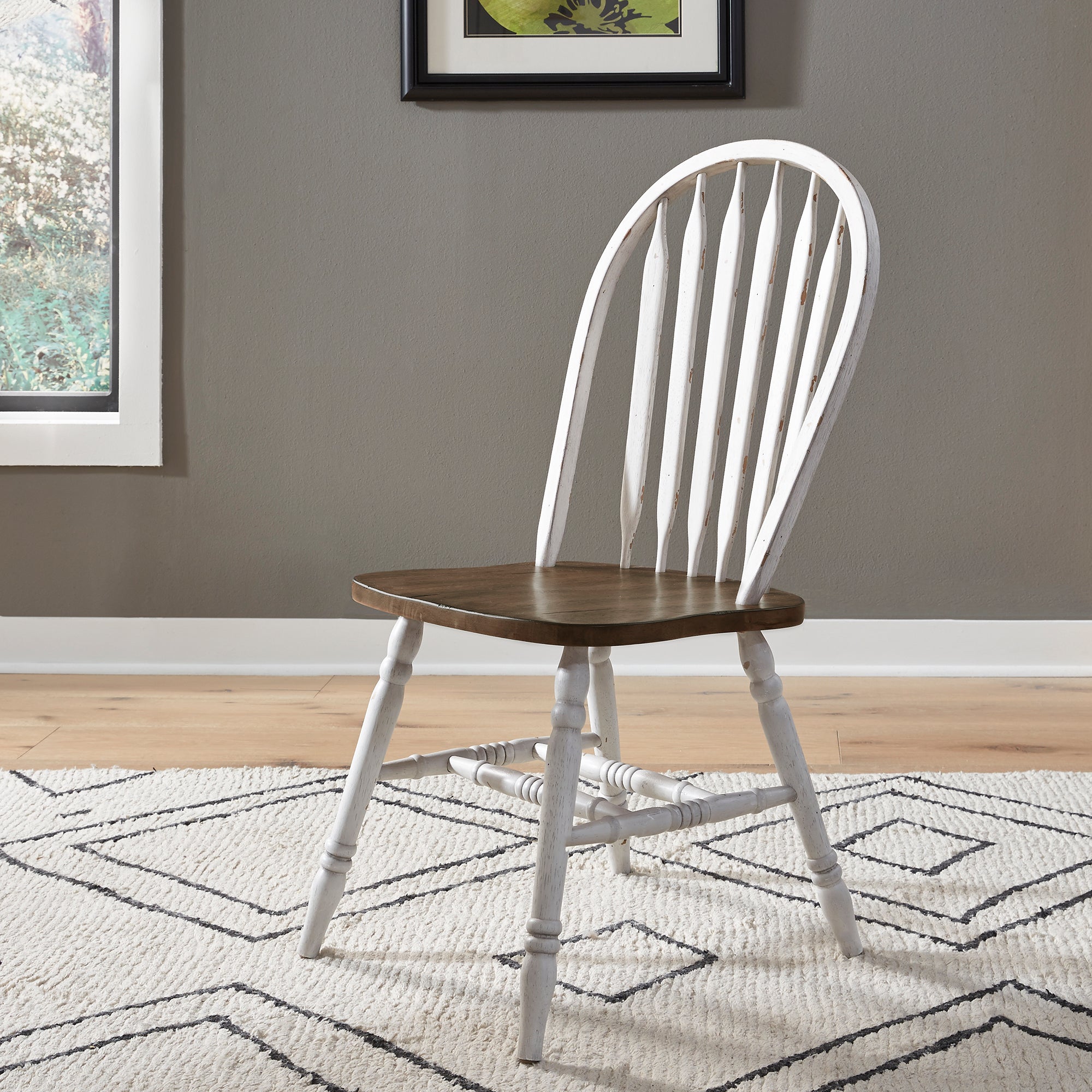 Carolina Crossing 186W-C1000S Windsor Side Chair- White