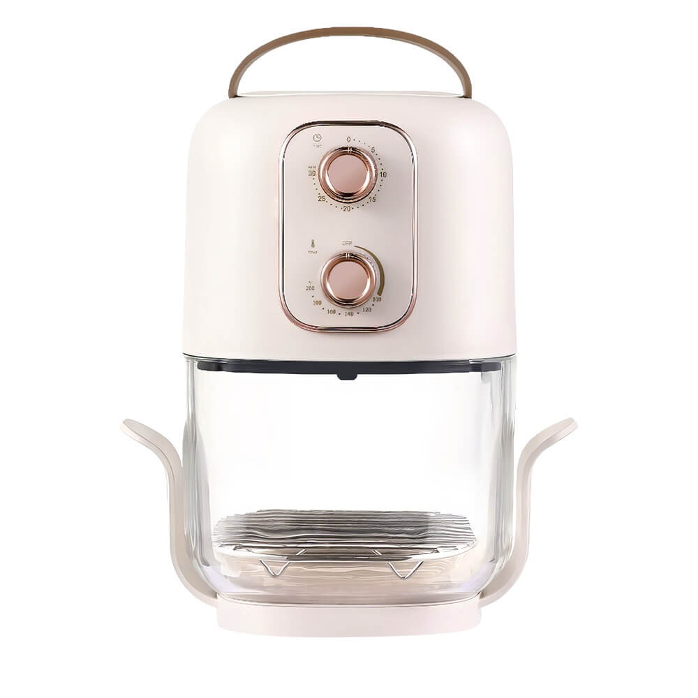 360° Visible Glass Oil-free Air Fryer Baked Potatoes 2.5-Qt