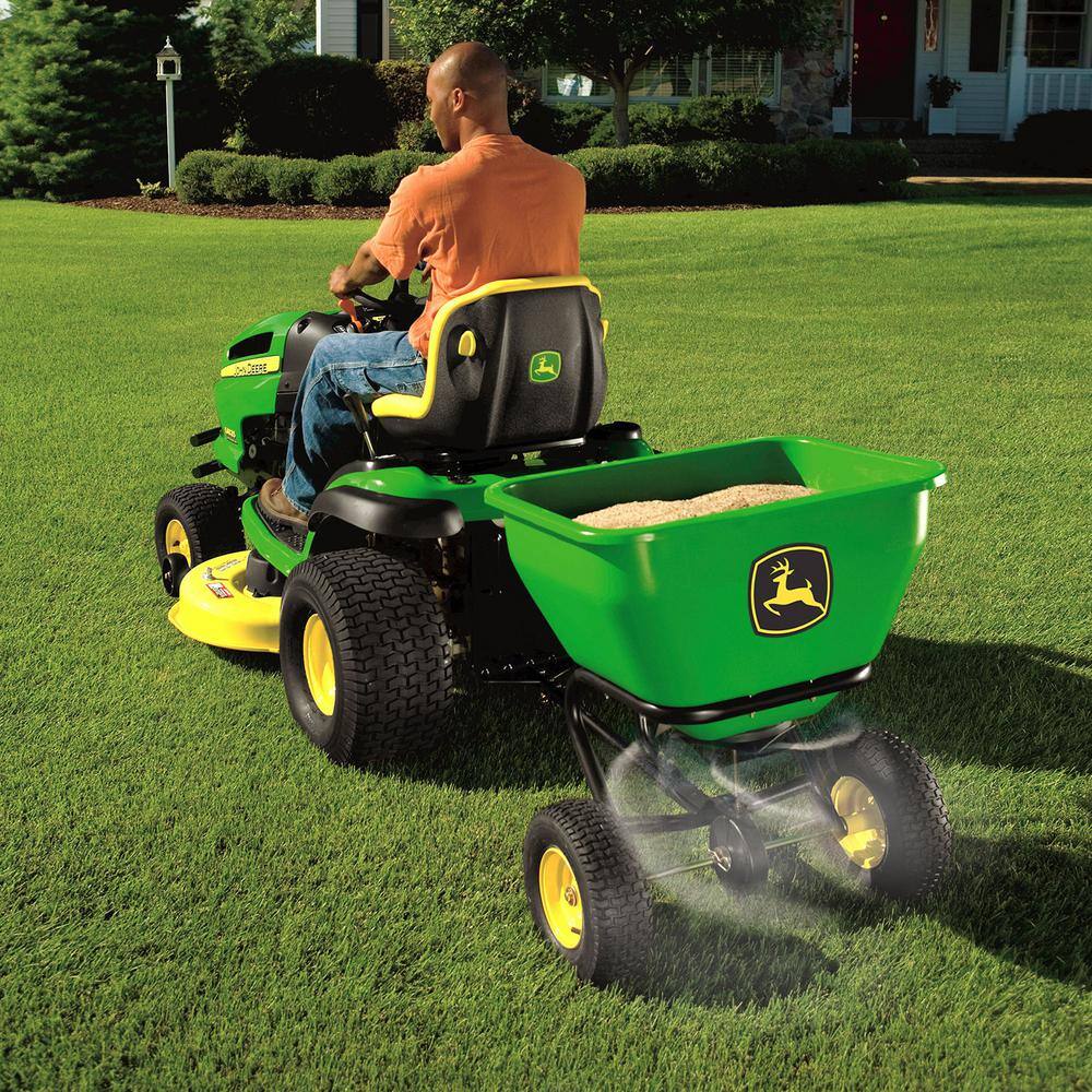 2025 175 lb Tow-Behind Broadcast Spreader, Rustproof Poly Hopper, Universal Fit