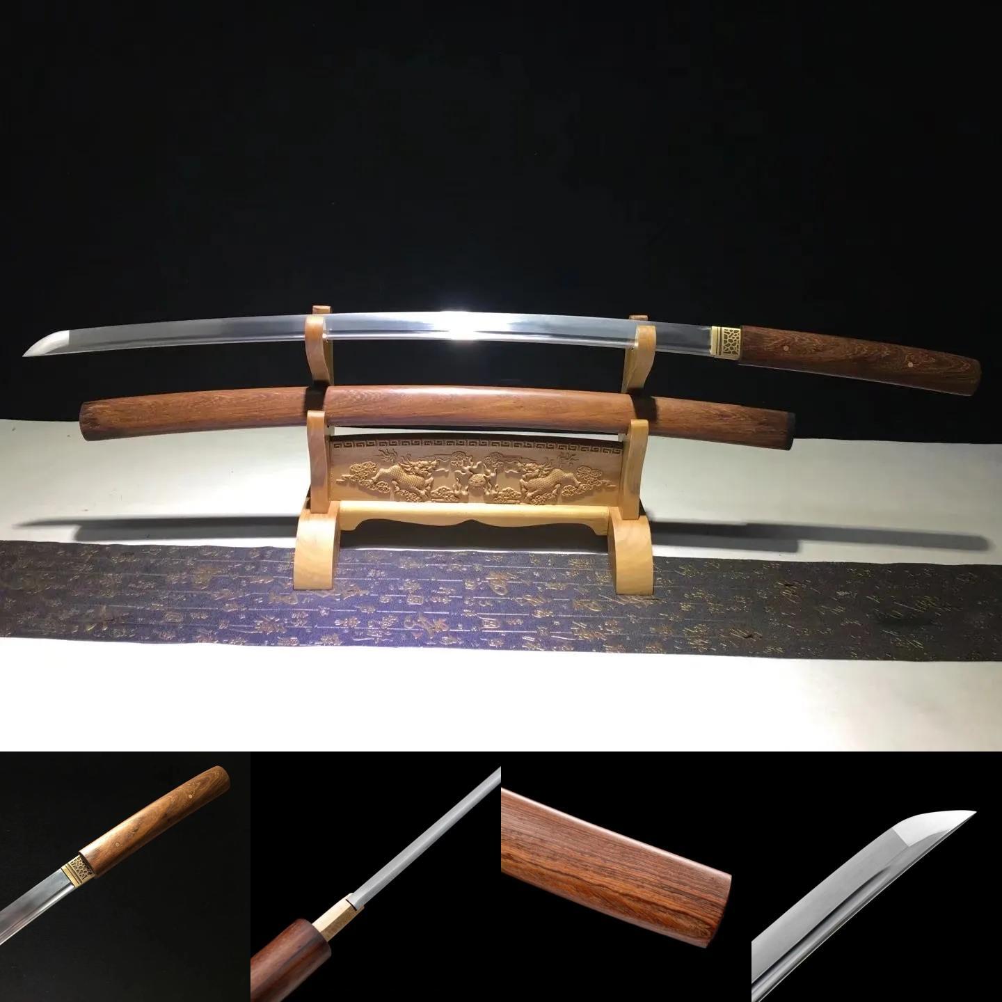 Shirasaya| High manganese steel | Hand forged sharpened | Copper Accessories | Ebony Sheath | Full-tang | Battle-ready | Razor sharp | High performance - Spartan Blades Club - 陳氏劍莊1892