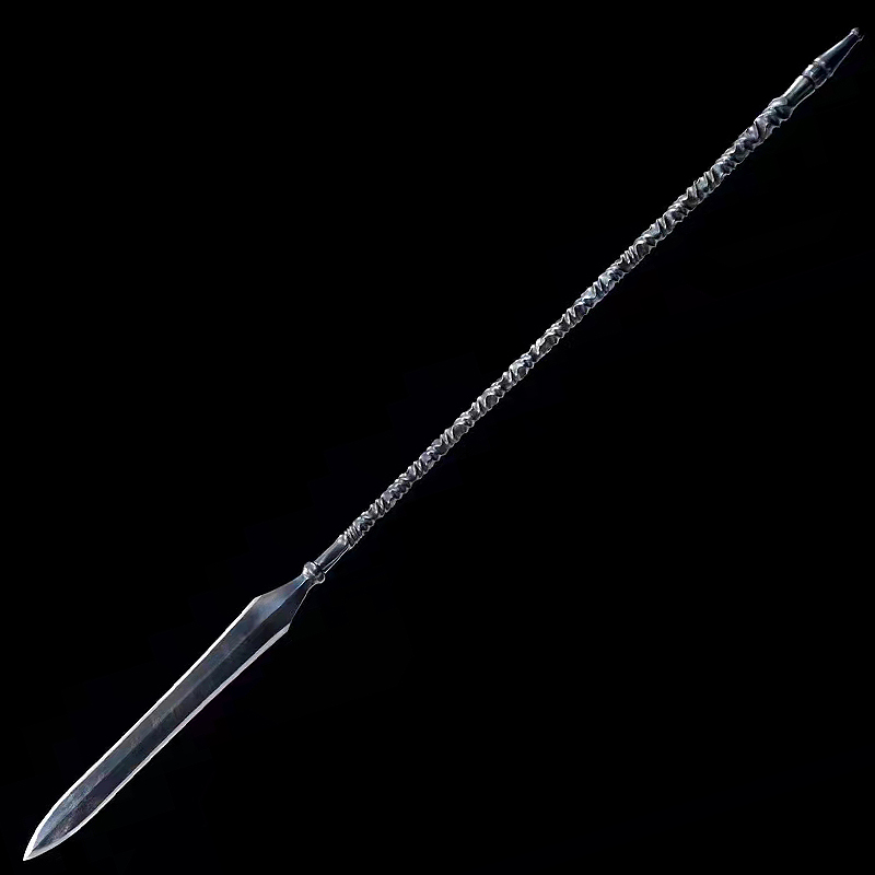 Battle Ready Spear | Premium Real Spear | Damascus Steel |Octahedral Blades | ONE-PIECE | Handcrafted | Twist Pattern - Spartan Blades Club - 陳氏劍莊1892