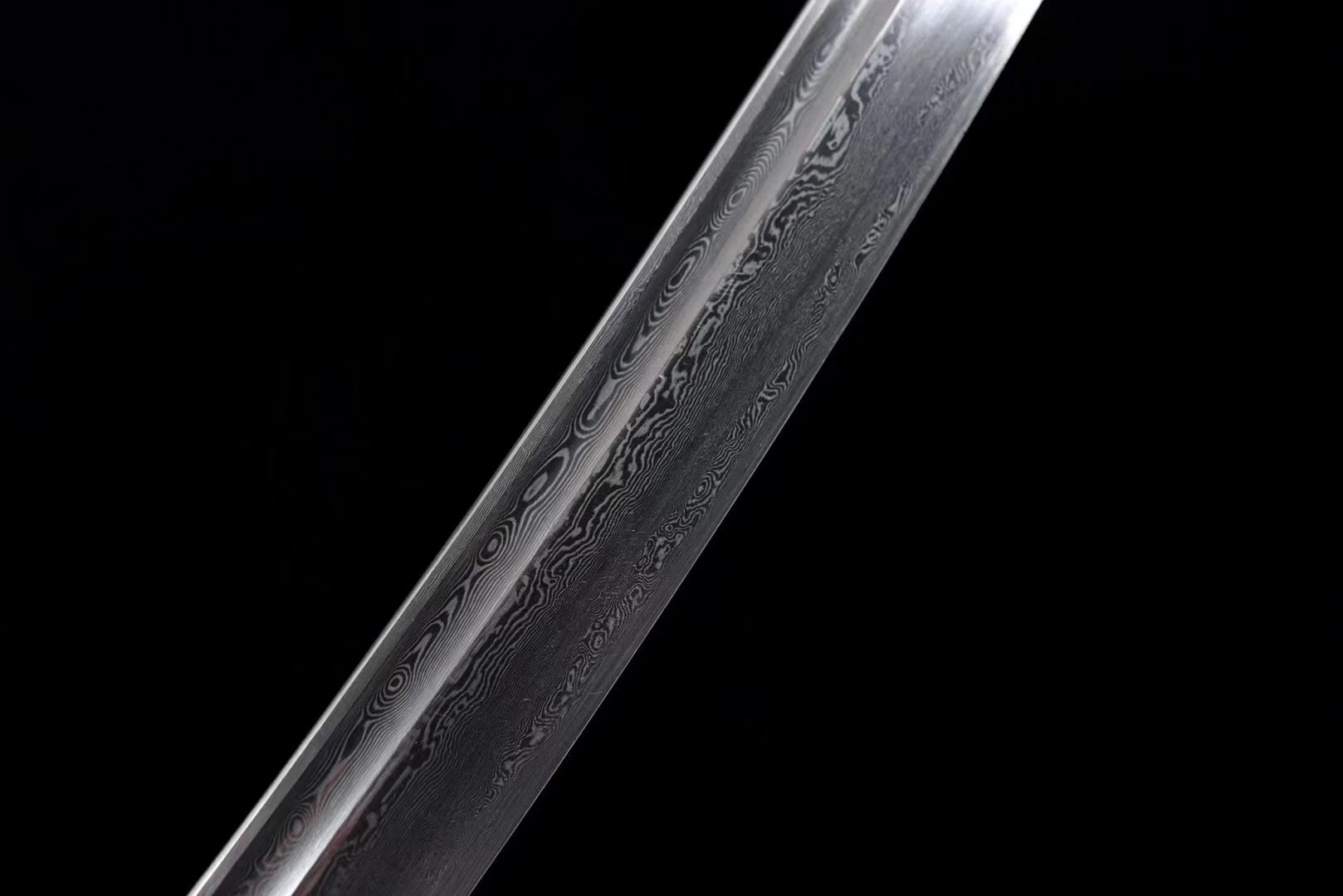 Tachi | Damascus Hand sharpened | Ebony Sheath | Ebony Handle | Copper Accessories | Real hamon | High performance | Battle-ready | Full-tang - Spartan Blades Club - 陳氏劍莊1892