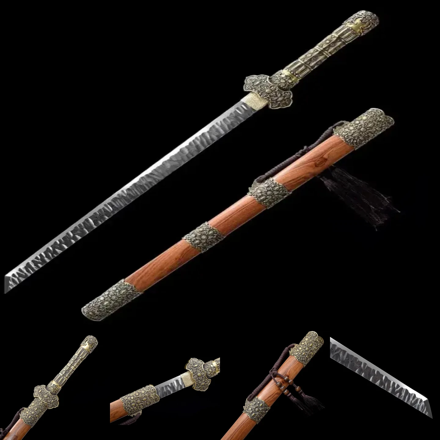 Battle Ready Sword | Premium Real Sword | Damascus Steel | Rock Pattern | Handcrafted | Chinese Style - Spartan Blades Club - 陳氏劍莊1892