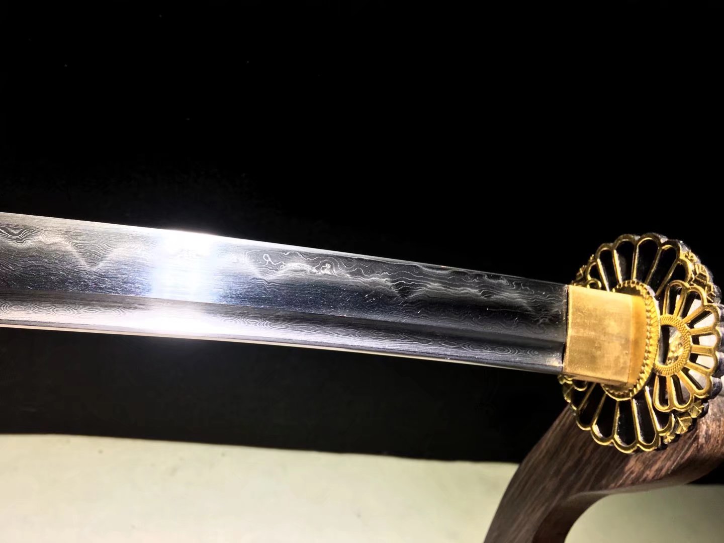 Katana hand forged  Damascus clay tempered hollow out  hand sharpened Full-tang Battle-ready razor sharp high performance - Spartan Blades Club - 陳氏劍莊1892