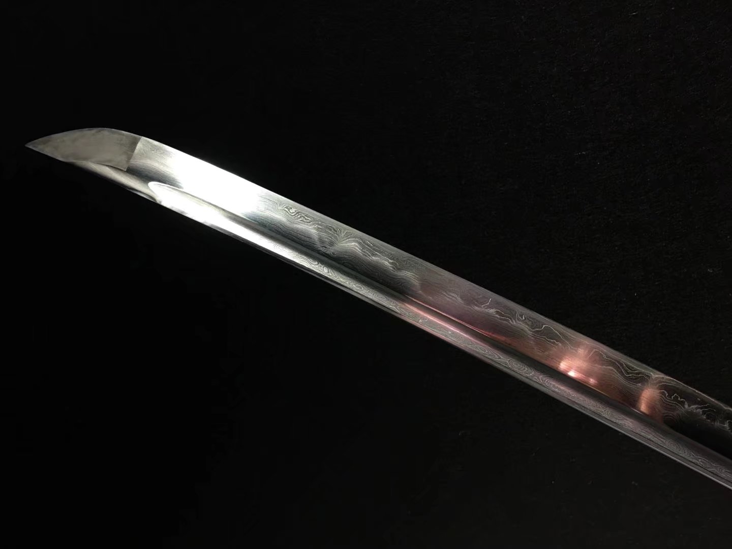 Katana hand forged  Damascus clay tempered hollow out  hand sharpened Full-tang Battle-ready razor sharp high performance - Spartan Blades Club - 陳氏劍莊1892