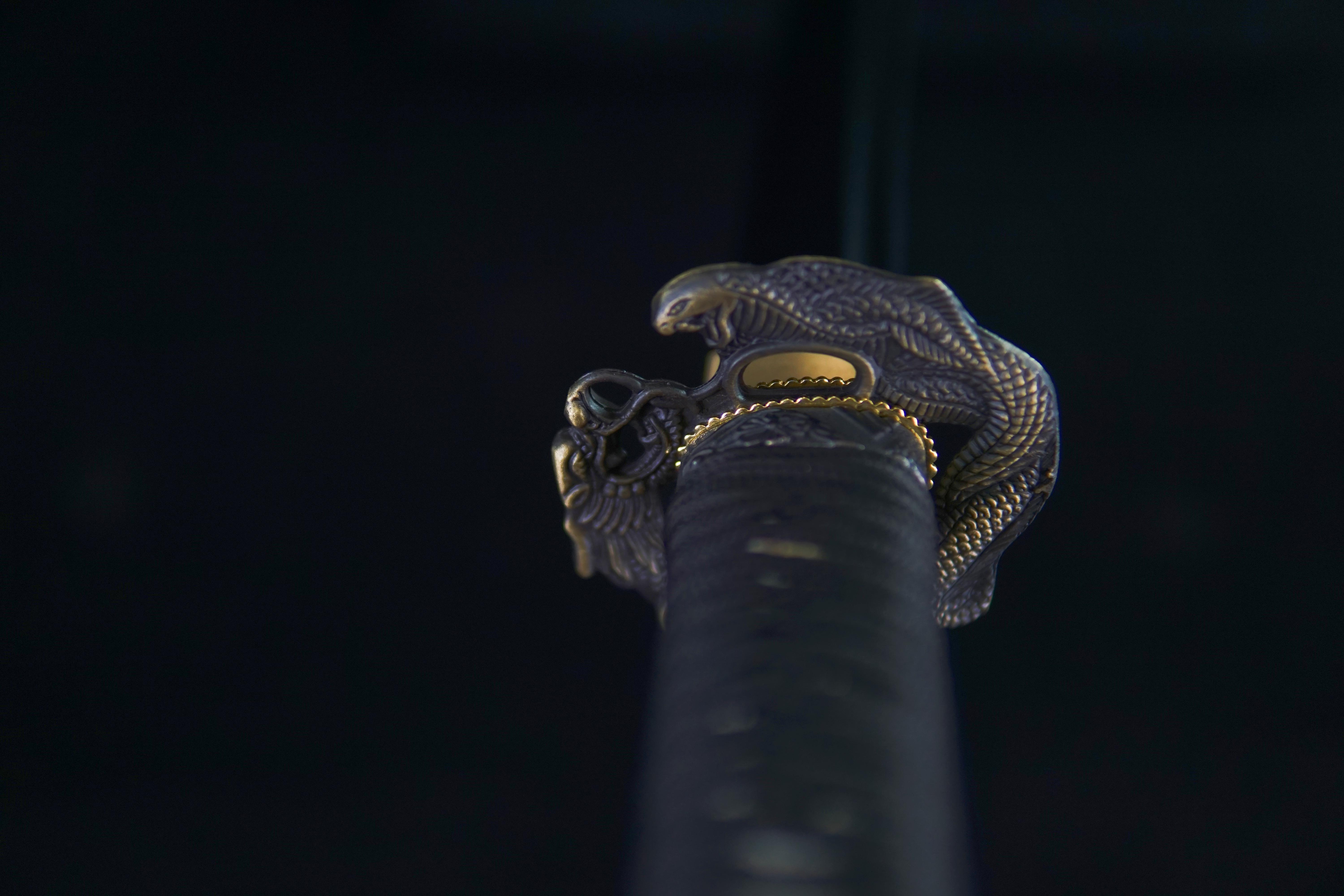 TK08-Dragon Roar （龙啸天）Katana | T10 Steel - Clay tempered - Dragon Tsuba - Hand forged sharpened | Wooden Lacquer Sheath | Copper Accessories | Full-tang | Battle-ready | Razor sharp | High performance - Spartan Blades Club - 陳氏劍莊1892