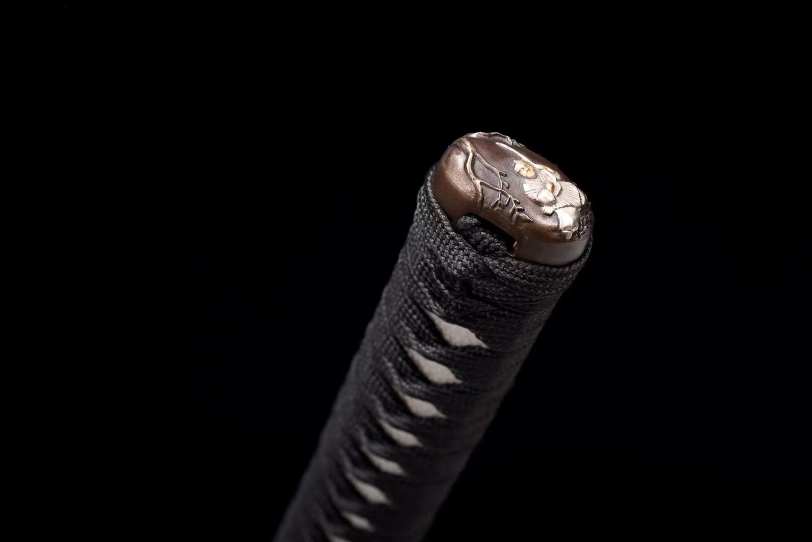 Katana | Damascus Clay tempered | Copper Gilded Glided silver | Wooden Lacquer Sheath | Hand forged sharpened | Battle-ready | Full-tang - Spartan Blades Club - 陳氏劍莊1892