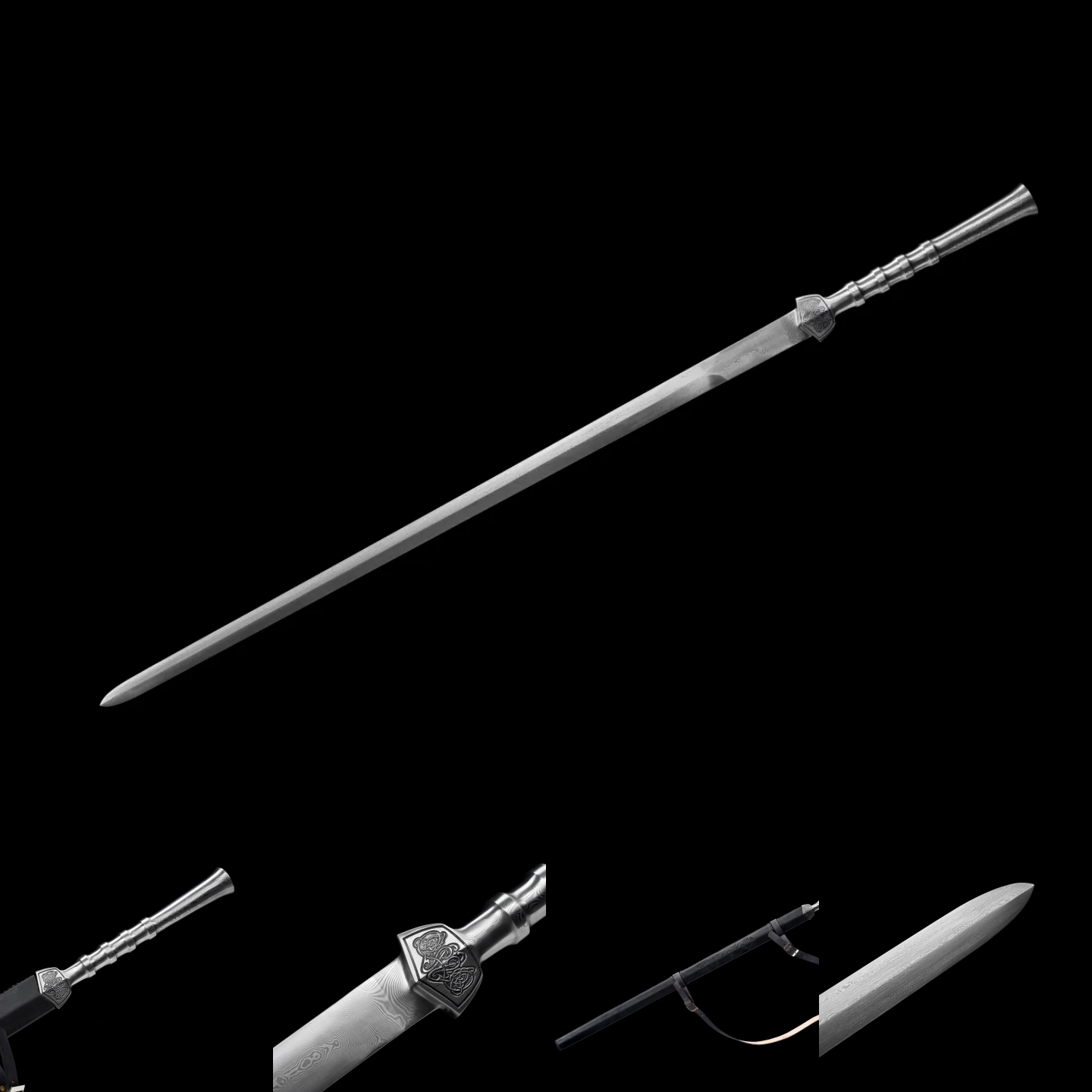 KNIGHT SOUL | Premium Damascus One-piece Sword | Ancient Forge Technique | Handcrafted - Spartan Blades Club - 陳氏劍莊1892