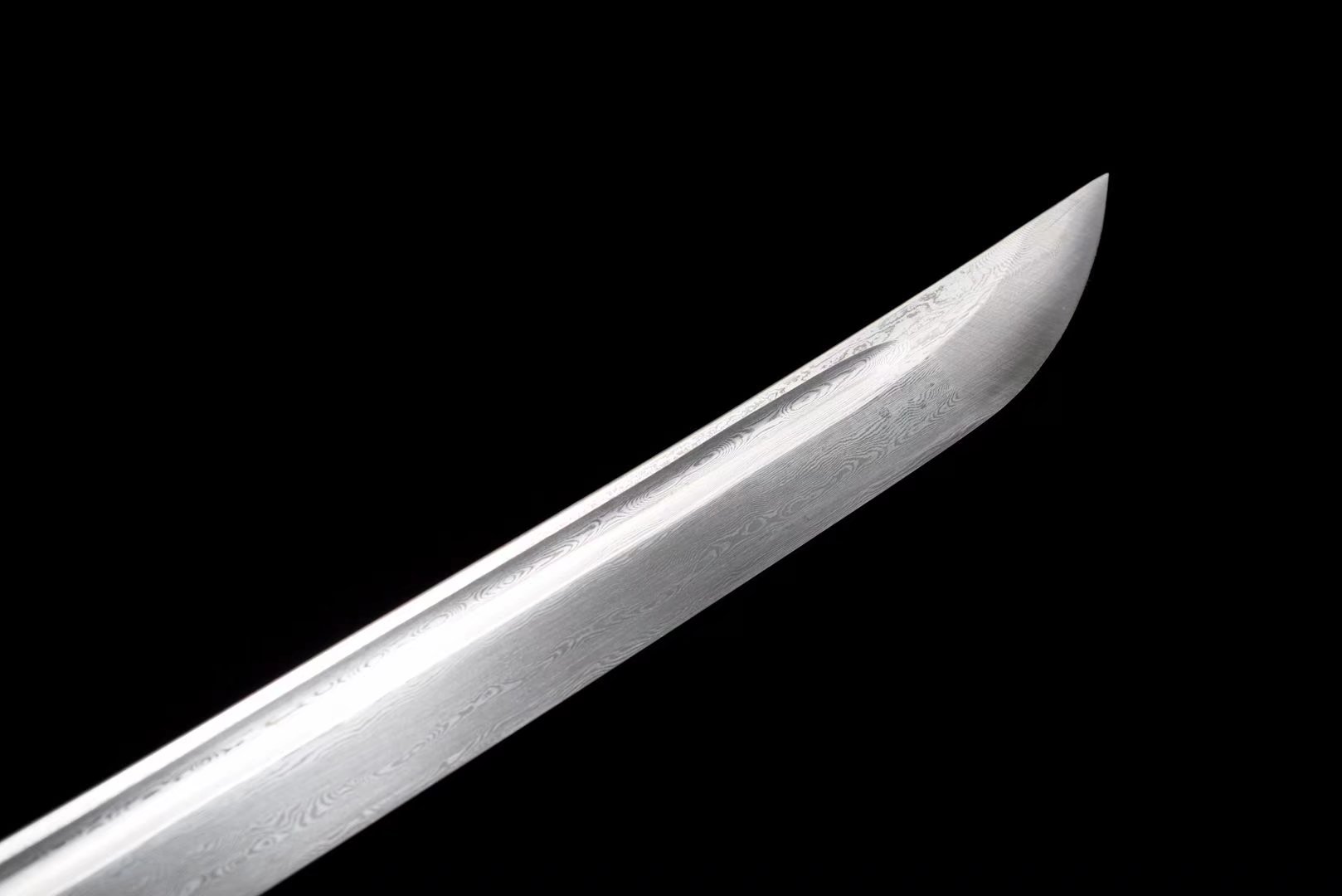 Tachi | Damascus Hand sharpened | Ebony Sheath | Ebony Handle | Copper Accessories | Real hamon | High performance | Battle-ready | Full-tang - Spartan Blades Club - 陳氏劍莊1892