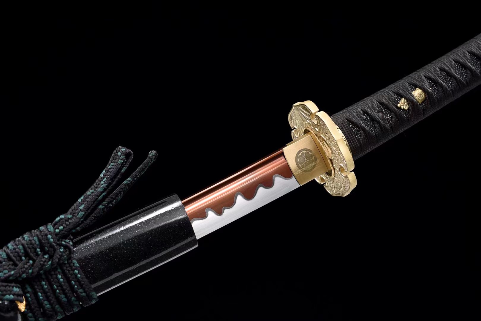 Katana | High manganese steel | Hand forged | Copper Accessories | Wooden Lacquer Sheath | Ray-skin Handle | High performance | Battle-ready |  Full-tang - Spartan Blades Club - 陳氏劍莊1892