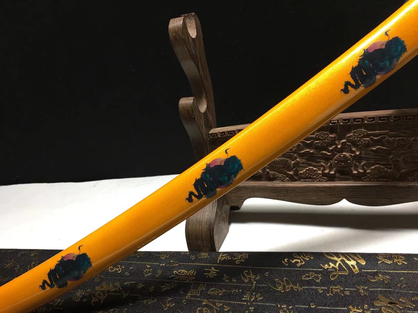 Katana hand forged  Damascus clay tempered hollow out  hand sharpened Full-tang Battle-ready razor sharp high performance - Spartan Blades Club - 陳氏劍莊1892