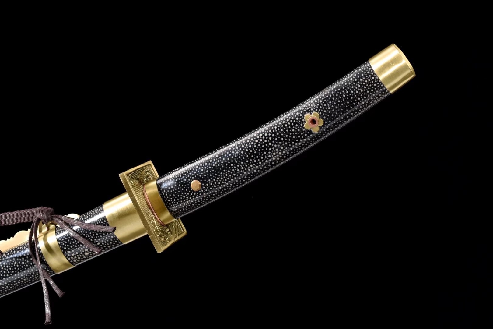 Tachi | Copper Accessories | T10 Steel Clay Tempered | Ray-skin Sheath | Ray-skin Handle | Real hamon | High performance | Battle-ready | Full-tang - Spartan Blades Club - 陳氏劍莊1892