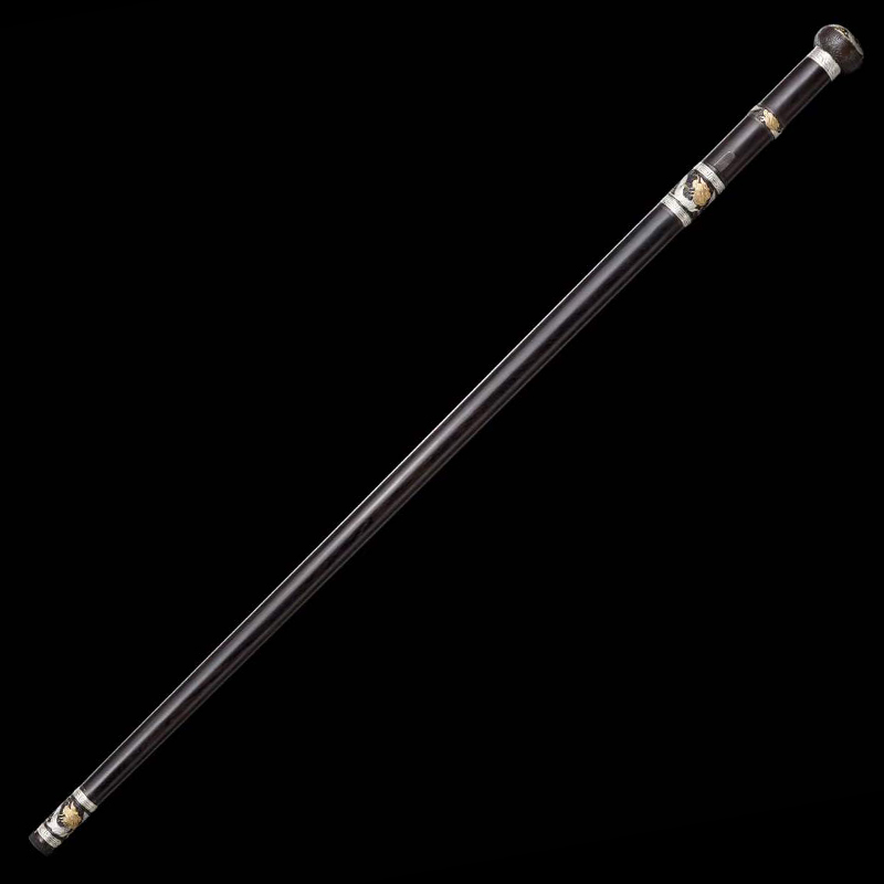 DRAGON ROAR CANE SWORD Damascus Steel Sheath Lock Handcrafted Battle-Ready - Spartan Blades Club - 陳氏劍莊1892