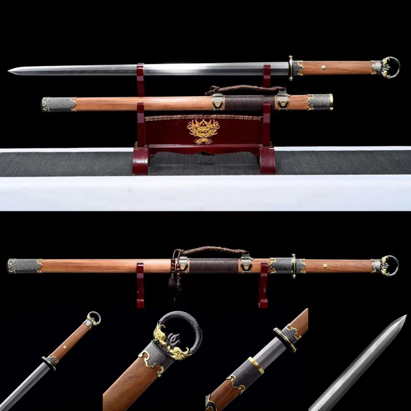 Battle Ready Sword | Real Sword | Damascus Steel | Twisted Pattern | Handcrafted - Spartan Blades Club - 陳氏劍莊1892