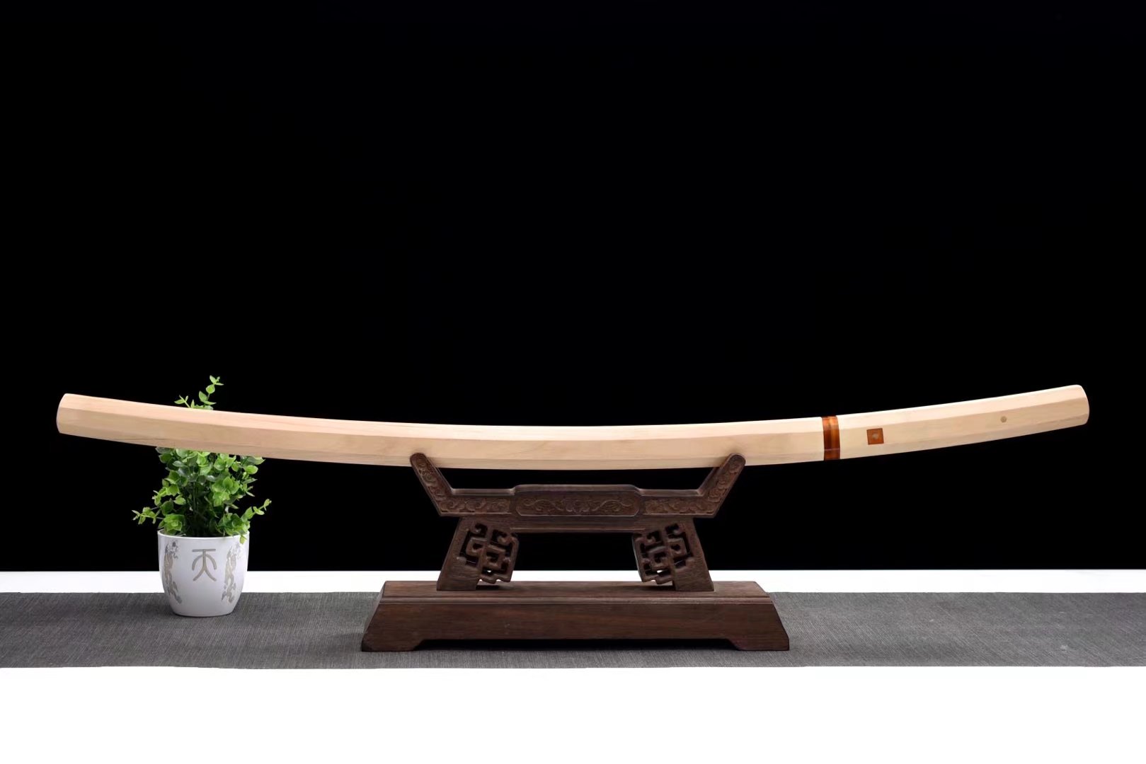 Shirasaya | T10 Steel Clay tempered | Wooden Sheath | Copper Accessories | Real Hamon | Hand forged sharpened | Razor sharp | High performance | Battle-ready | Full-tang - Spartan Blades Club - 陳氏劍莊1892