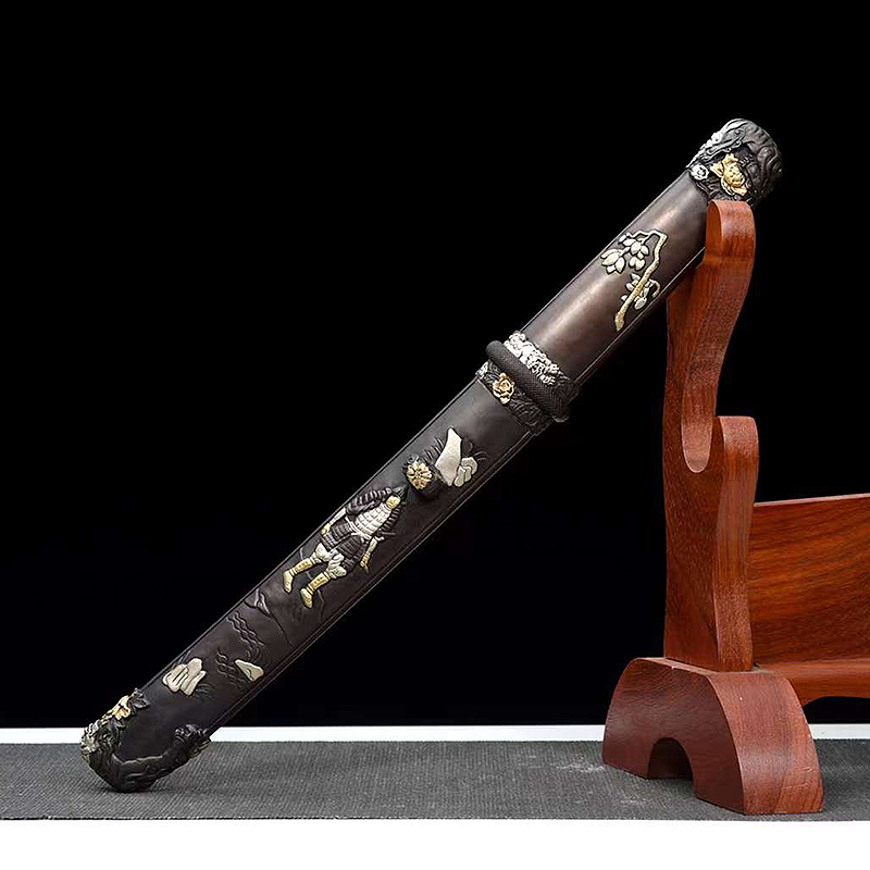 SAMURAI GUT | Tanto | T10 steel Clay-tempered - Real Hamon - Copper fittinns - Spartan Blades Club - 陳氏劍莊1892