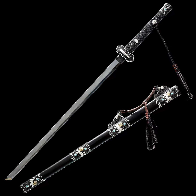 Ancient Kylin | Battle-Ready Premium Sword | Damascus steel | Clay-tempered | Folded Hammered | Handcrafted - Spartan Blades Club - 陳氏劍莊1892