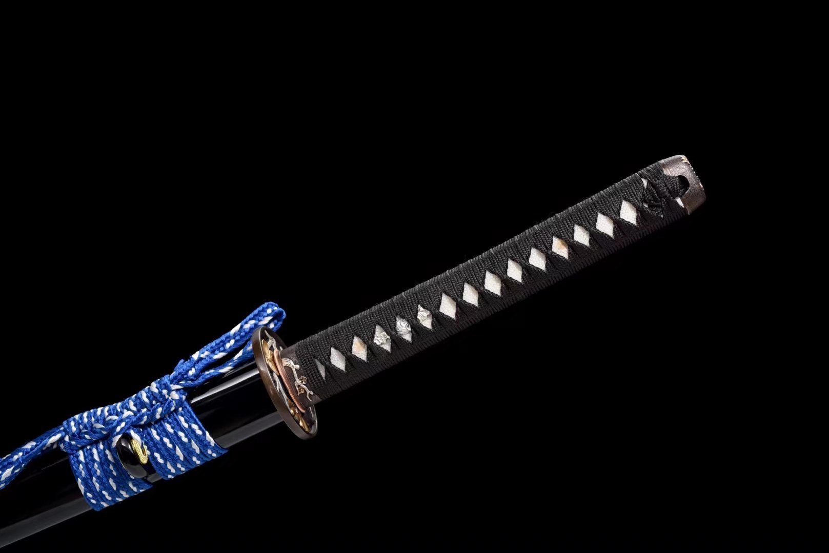 Katana | Copper hollow out gilded glided silver | Damascus Tempered | Accessories Copper gilded glided silver | Battle-ready | High performance | Full-tang - Spartan Blades Club - 陳氏劍莊1892