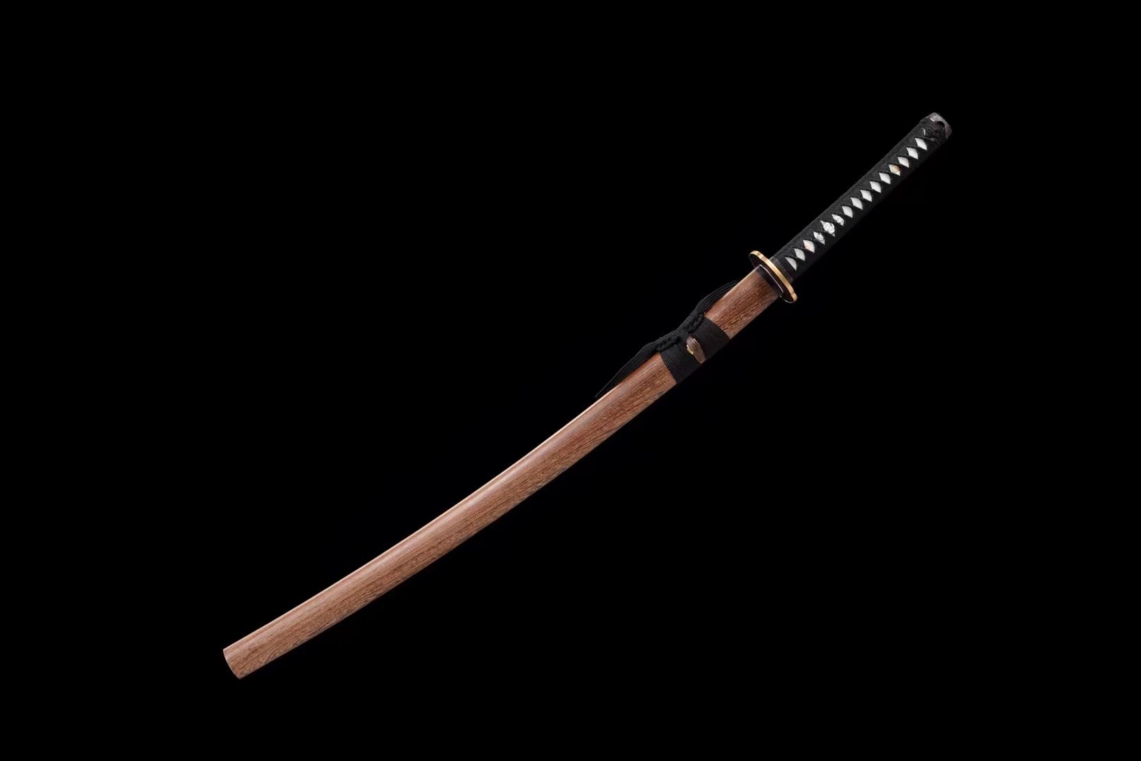 Katana | Damascus Tempered | Copper Accessories Gilded Glided silver | Ray-skin Handle | Wooden Lacquer sheath | Real hamon | High performance | Battle-ready | Full-tang - Spartan Blades Club - 陳氏劍莊1892