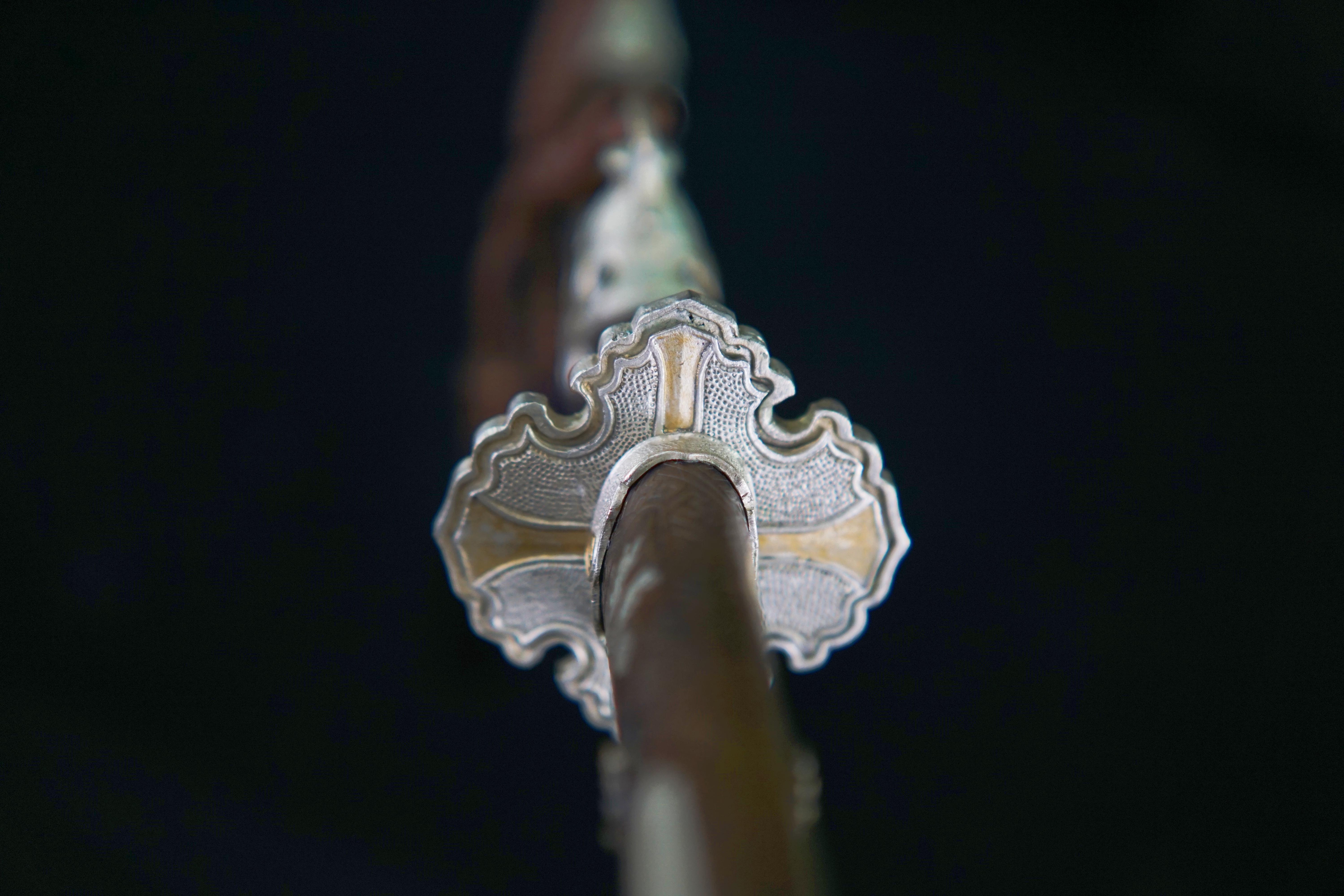 TK02 Tachi | Soul of the Samurai（武士魂） Tachi - Hand-Forged Damascus Steel Blade, Exquisite Copper Fittings - 117cm/46