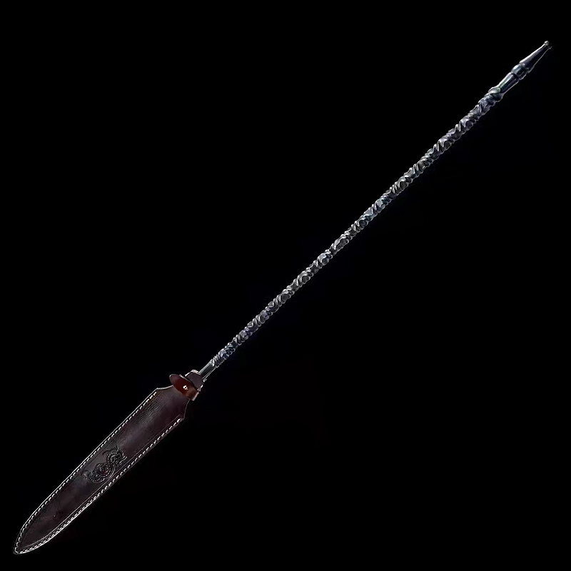 Battle Ready Spear | Premium Real Spear | Damascus Steel |Octahedral Blades | ONE-PIECE | Handcrafted | Twist Pattern - Spartan Blades Club - 陳氏劍莊1892