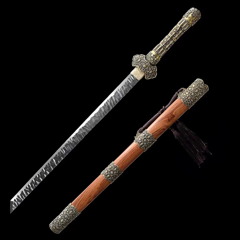 Battle Ready Sword | Premium Real Sword | Damascus Steel | Rock Pattern | Handcrafted | Chinese Style - Spartan Blades Club - 陳氏劍莊1892