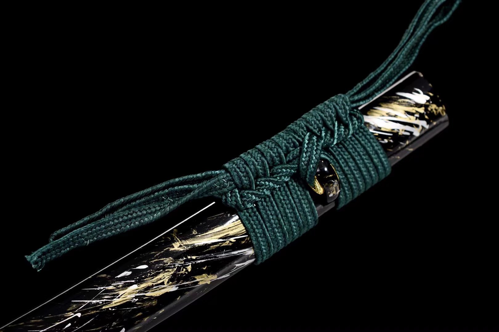 Katana | Damascus Tempered | Copper Accessories Gilded Glided silver | Ray-skin Handle | Wooden Lacquer sheath | Real hamon | High performance | Battle-ready | Full-tang - Spartan Blades Club - 陳氏劍莊1892