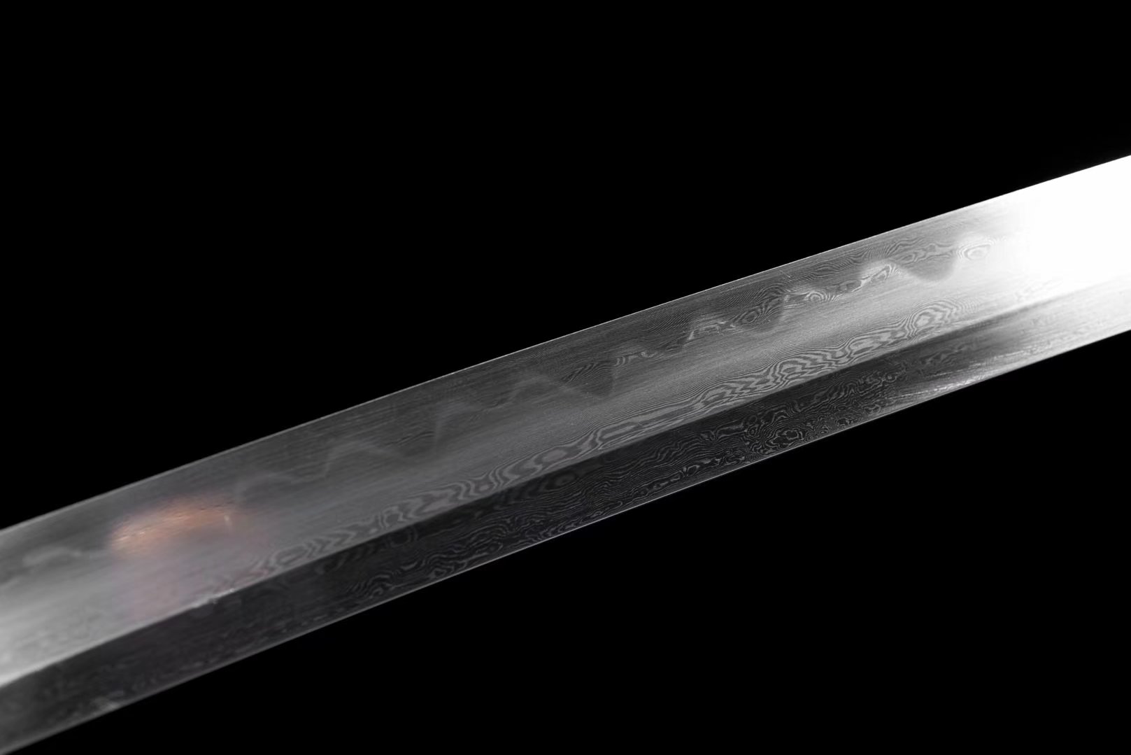 Katana | Damascus Clay Tempered | Copper Gilded Glided silver Accessories | Rosewood Sheath | Real hamon | High performance | Razor sharp | Battle-ready | Full-tang - Spartan Blades Club - 陳氏劍莊1892