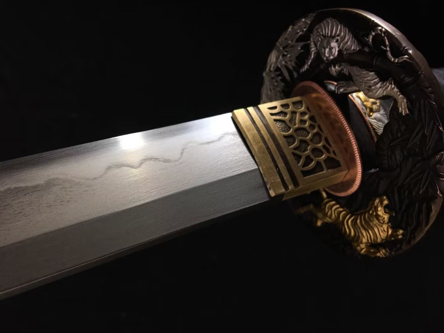 Katana | Wootz Steel Clay Tempered | Copper Gilded Glided silver Accessories | Ray-skin Sheath | Ray-skin Handle | Real hamon | Hand forged sharpened | Battle-ready | Full-tang Razor sharp | - Spartan Blades Club - 陳氏劍莊1892
