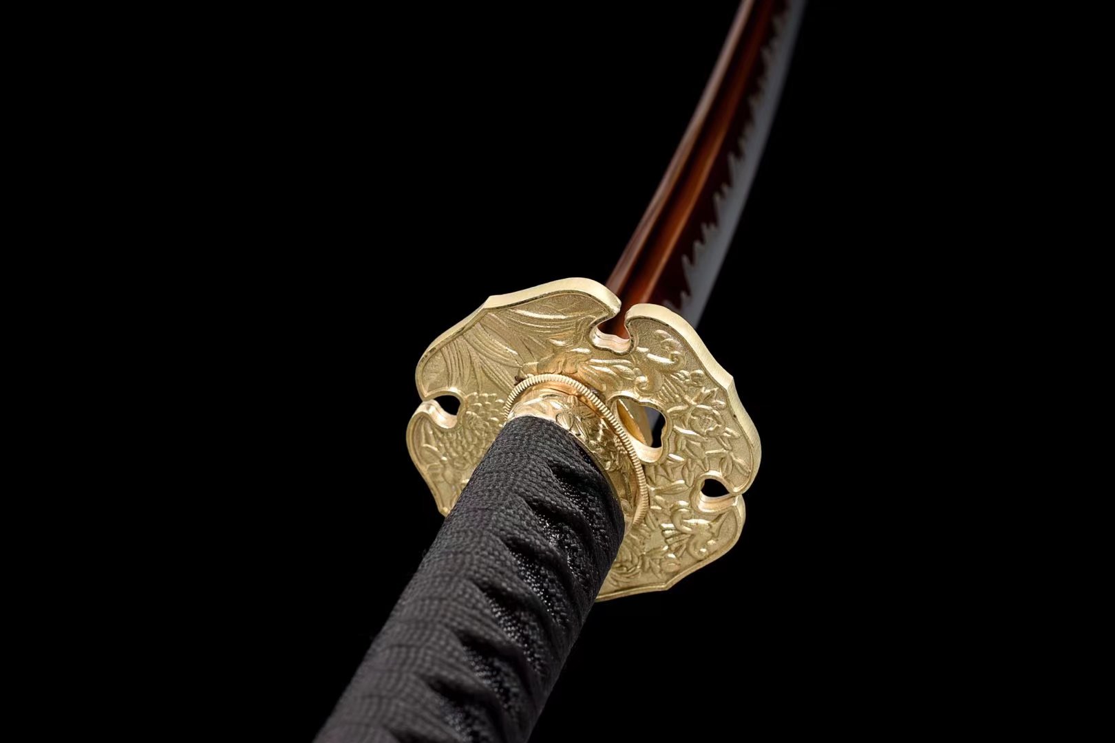 Katana | High manganese steel | Hand forged | Copper Accessories | Wooden Lacquer Sheath | Ray-skin Handle | High performance | Battle-ready |  Full-tang - Spartan Blades Club - 陳氏劍莊1892
