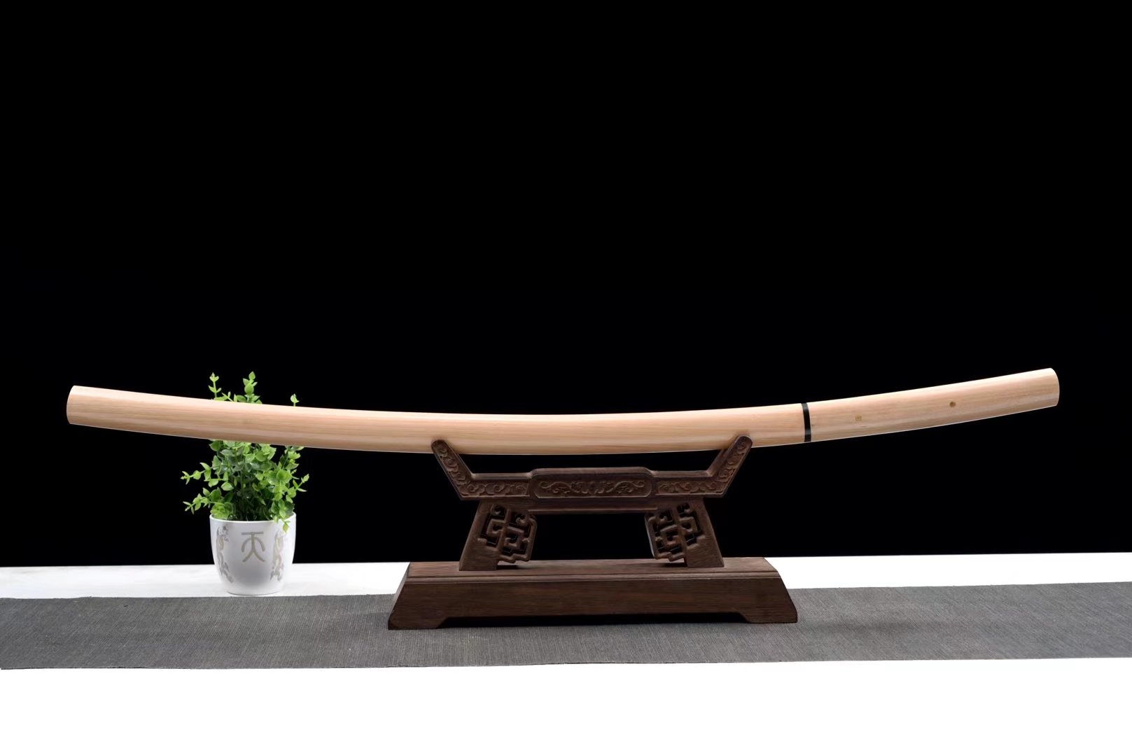 Shirasaya | T10 Steel Clay tempered | Wooden Sheath | Copper Accessories | Wooden Handle | Real Hamon | Hand forged sharpened | Full-tang | Battle-ready | Razor sharp | High performance - Spartan Blades Club - 陳氏劍莊1892