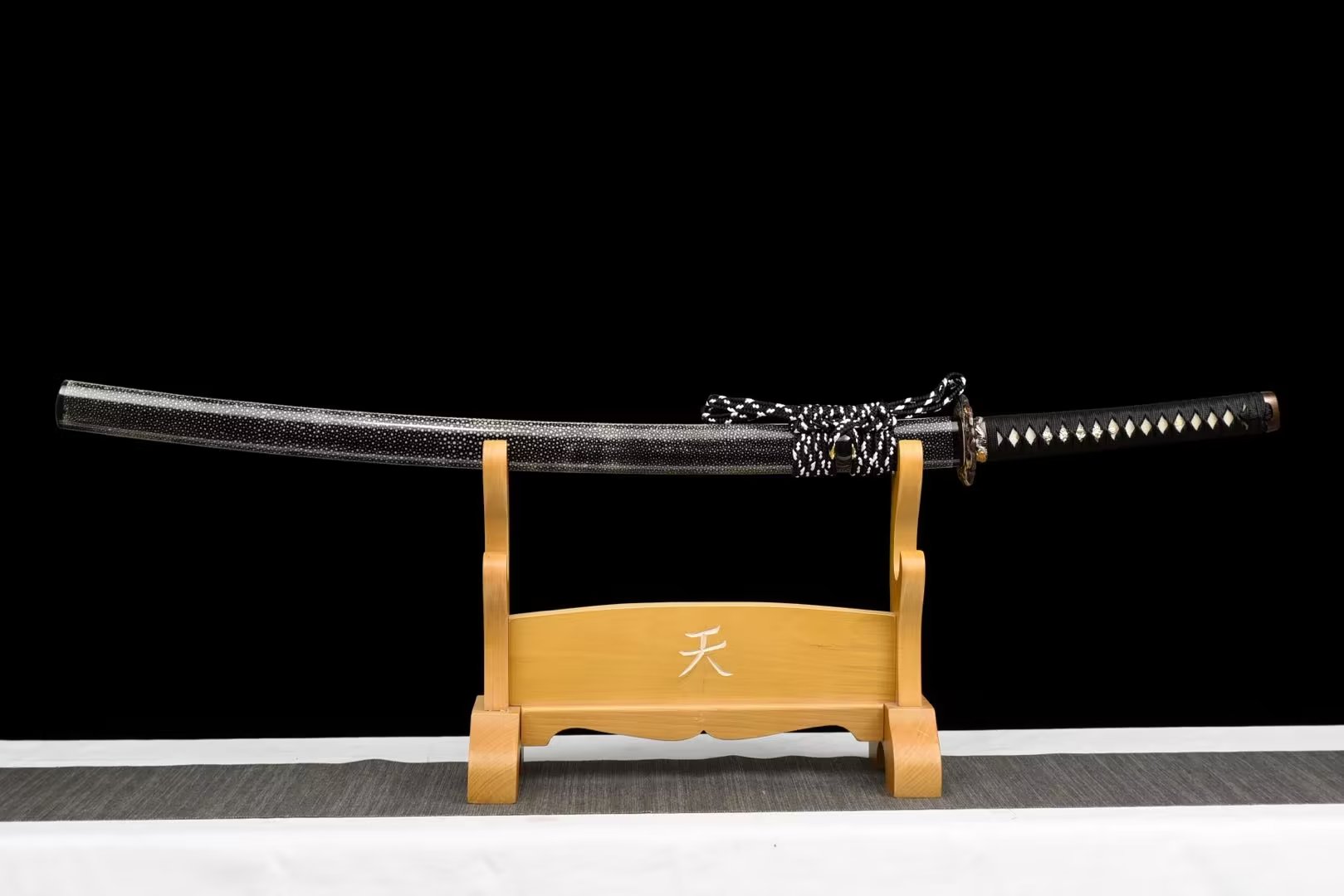Katana | Wootz Steel Clay Tempered | Copper Gilded Glided silver Accessories | Ray-skin Sheath | Ray-skin Handle | Real hamon | Hand forged sharpened | Battle-ready | Full-tang Razor sharp | - Spartan Blades Club - 陳氏劍莊1892