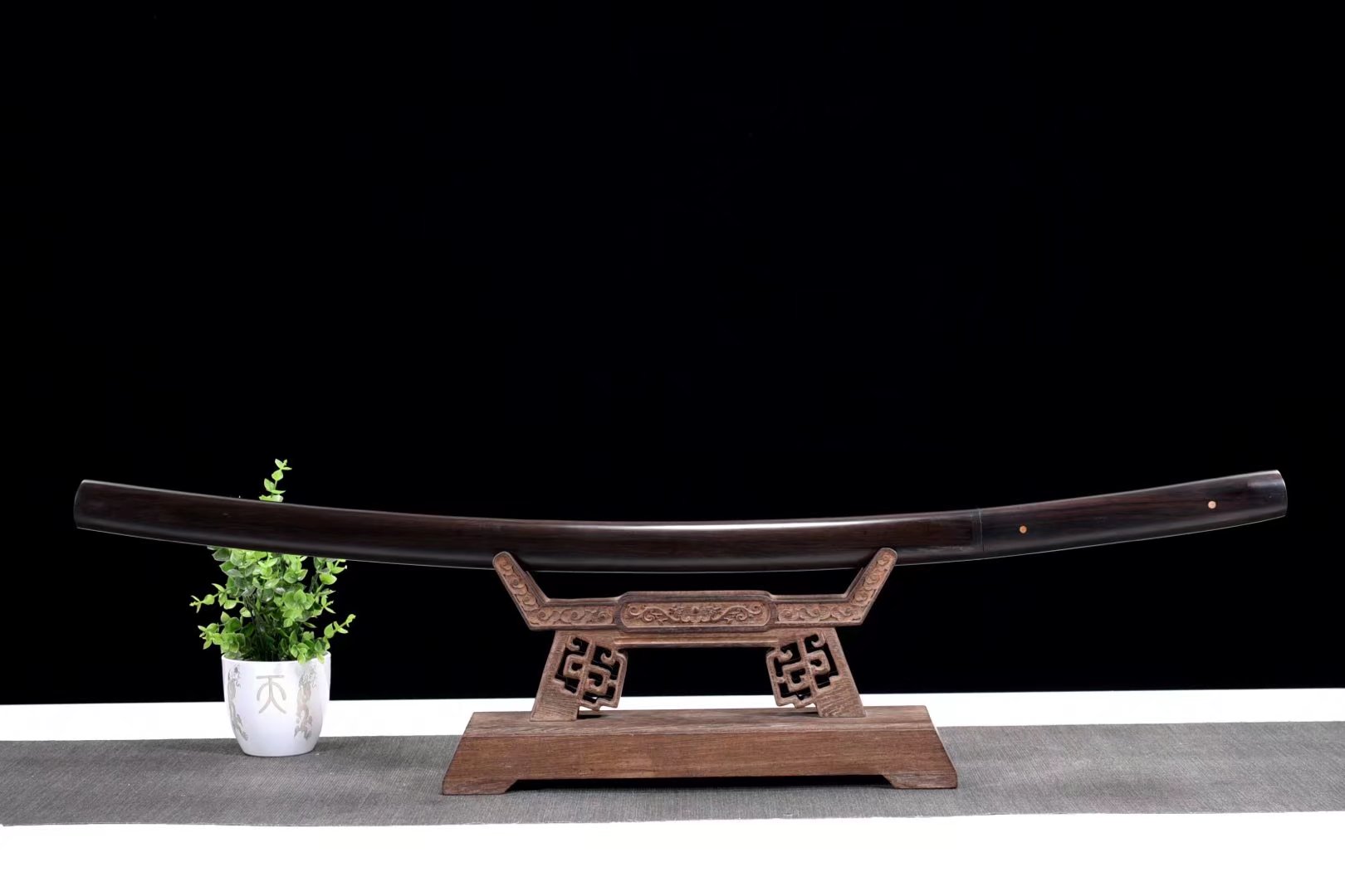 Shirasaya| T10 Steel Clay tempered | Ebony Sheath | Copper Accessories | Hand forged sharpened | Full-tang | Battle-ready | Razor sharp | High performance - Spartan Blades Club - 陳氏劍莊1892