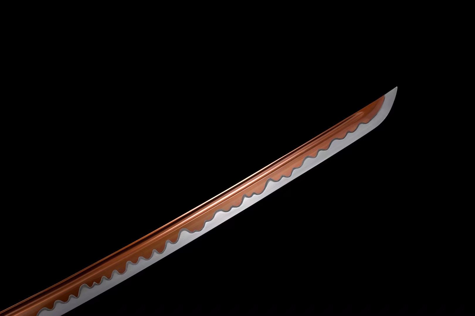 Katana | High manganese steel | Hand forged | Copper Accessories | Wooden Lacquer Sheath | Ray-skin Handle | High performance | Battle-ready |  Full-tang - Spartan Blades Club - 陳氏劍莊1892
