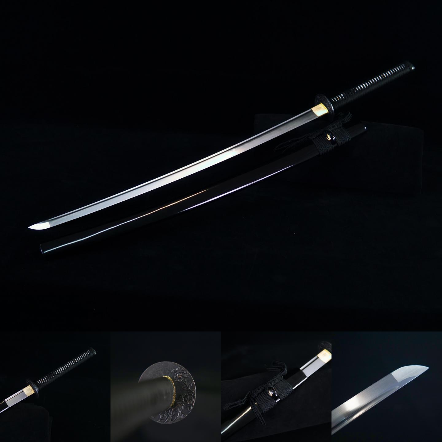 TK03 Heaven's Fury (天煞孤星) Katana | Spring steel | Hand forged sharpened | Wooden Lacquer Sheath | Iron Accessories | Full-tang | Battle-ready | Razor sharp | High performance - Spartan Blades Club - 陳氏劍莊1892