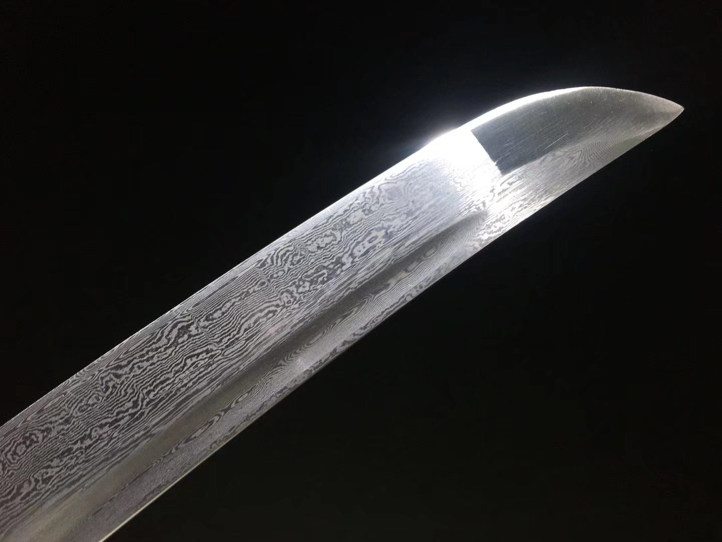 Tanto | Damascus | Ebony Sheath | Ebony Handle | Copper Accessories | Hand forged sharpened | High performance | Razor sharp | Battle-ready | Full-tang - Spartan Blades Club - 陳氏劍莊1892