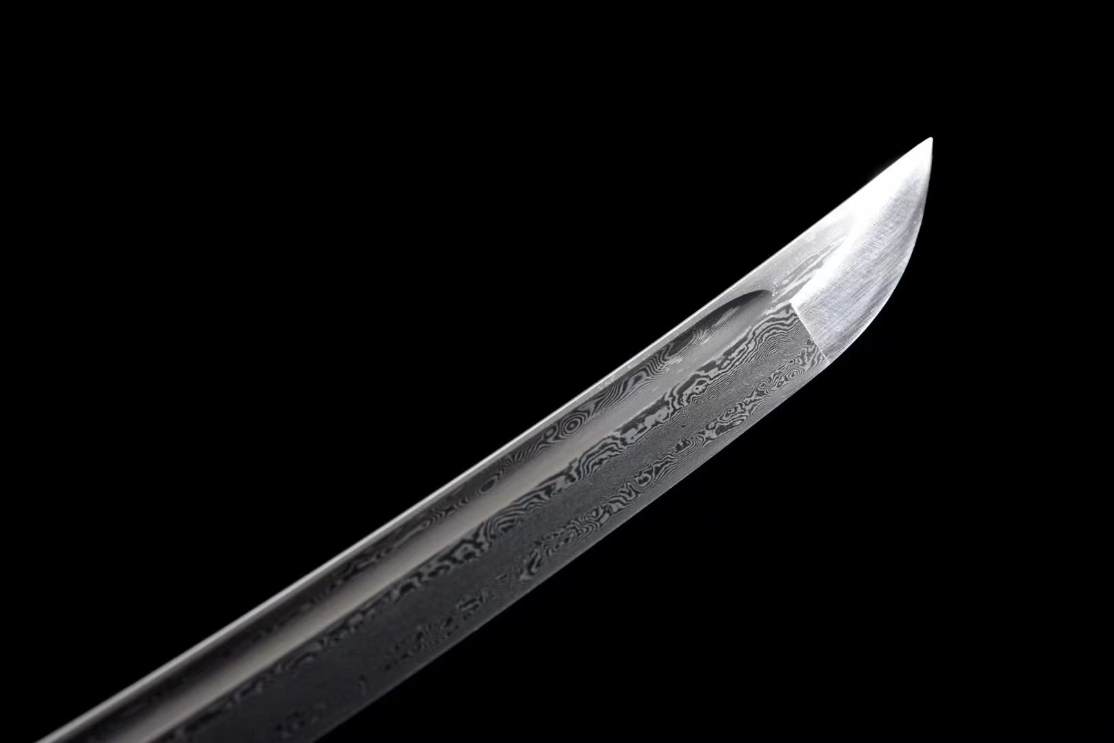 Tachi | Damascus Hand sharpened | Ebony Sheath | Ebony Handle | Copper Accessories | Real hamon | High performance | Battle-ready | Full-tang - Spartan Blades Club - 陳氏劍莊1892