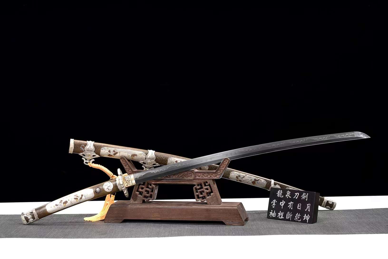 冷たい炎の剣 COLDEN FLAME Tachi Samurai Katana Sword Clay Tempered True Hamon Full-Tang - Spartan Blades Club - 陳氏劍莊1892