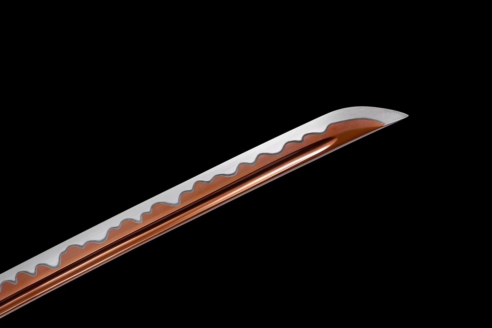 Katana | High manganese steel | Hand forged | Copper Accessories | Wooden Lacquer Sheath | Ray-skin Handle | High performance | Battle-ready |  Full-tang - Spartan Blades Club - 陳氏劍莊1892