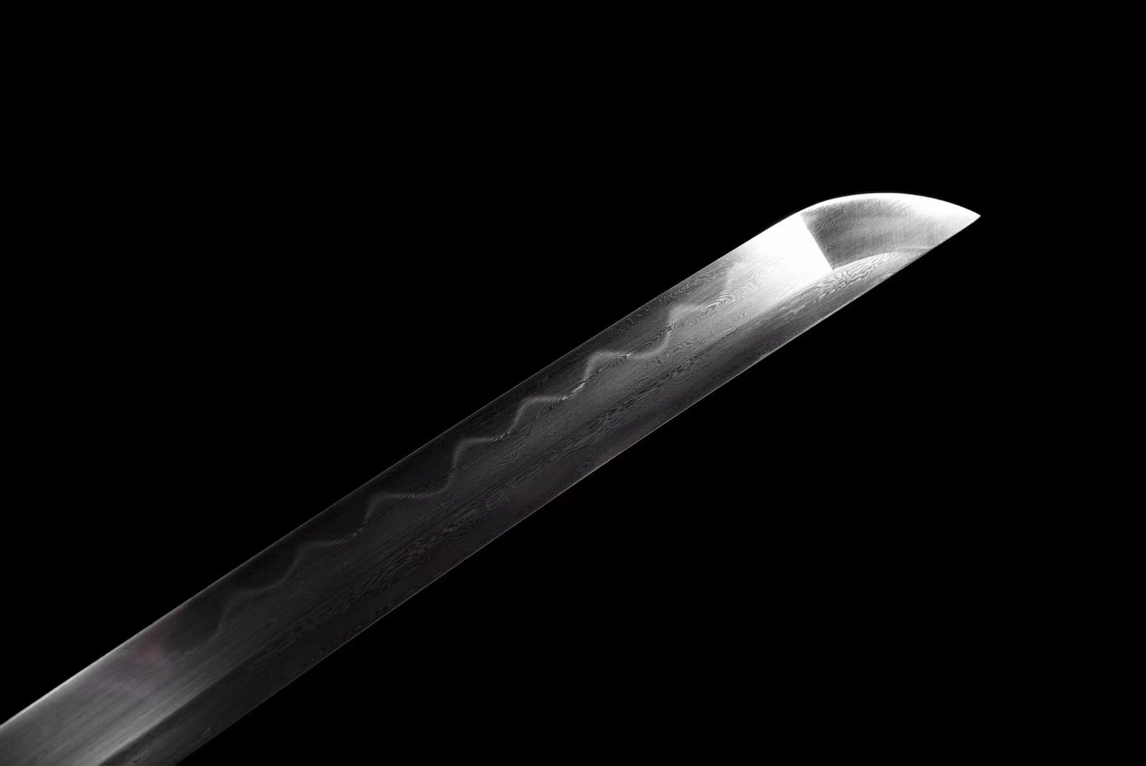 Katana | Damascus Clay tempered | Copper Gilded Glided silver | Wooden Lacquer Sheath | Hand forged sharpened | Battle-ready | Full-tang - Spartan Blades Club - 陳氏劍莊1892