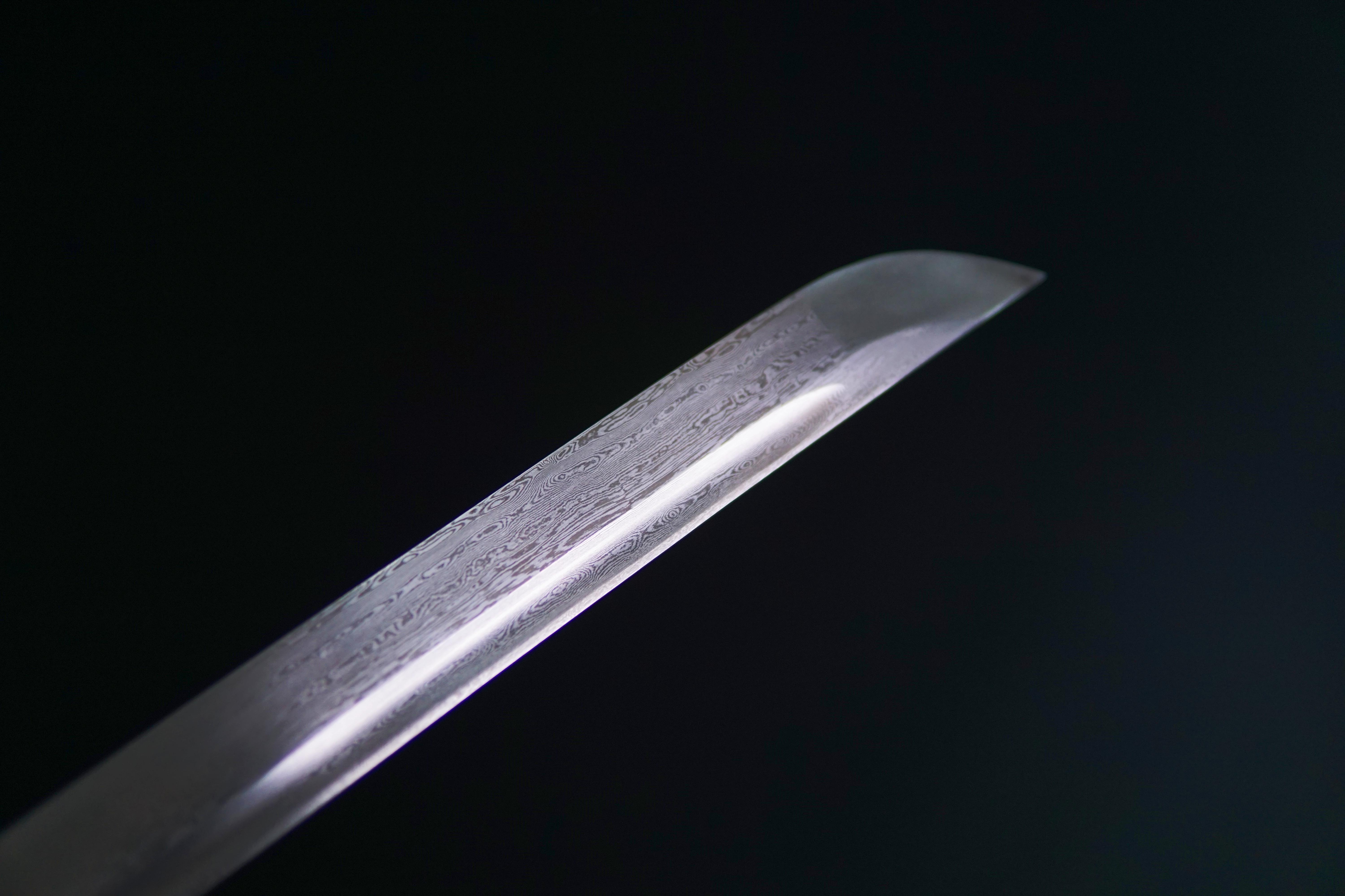 TK07 White Crane's Wing - Handcrafted Damascus Steel Samurai Sword with Copper Fittings Katana - Spartan Blades Club - 陳氏劍莊1892