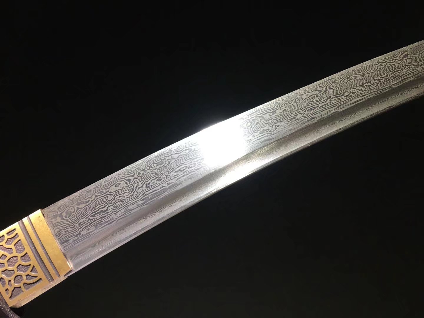 Tanto | Damascus | Ebony Sheath | Ebony Handle | Copper Accessories | Hand forged sharpened | High performance | Razor sharp | Battle-ready | Full-tang - Spartan Blades Club - 陳氏劍莊1892